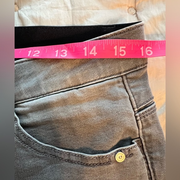DEMOCRACY AB Technology Jeans Size 10 in Gray wash embellishments to hem EUC - Picture 3 of 8